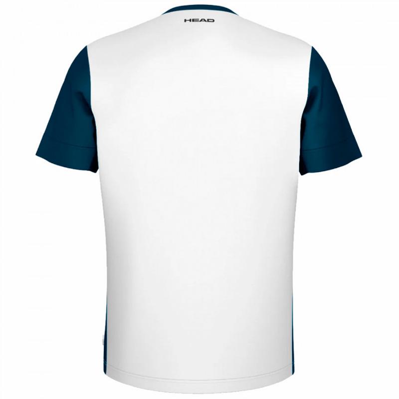Camiseta Head Slice Blanco Azul Marino