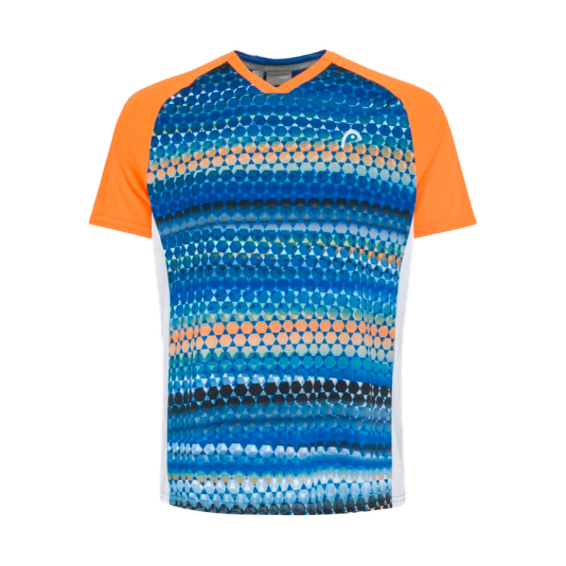 Camiseta Head Topspin Naranja Azul Oscuro