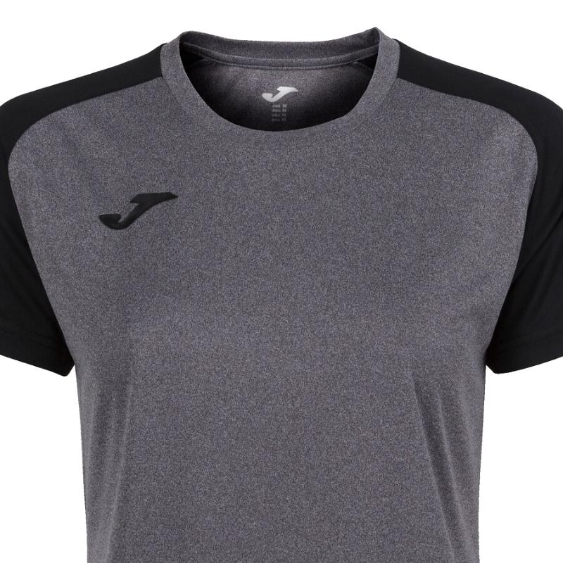 Camiseta Joma Academy IV Gris Melange Negro Mujer
