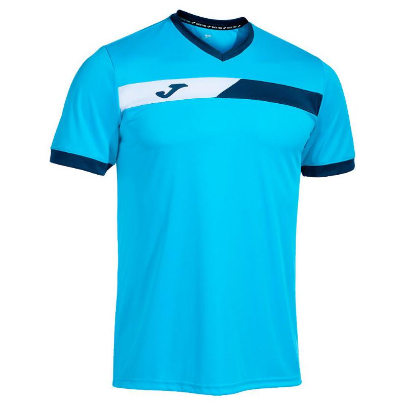 Joma Court T-shirt Turquoise Fluor Navy White