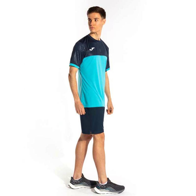 Joma Montreal Turquoa T -Shirt Marine Fluor