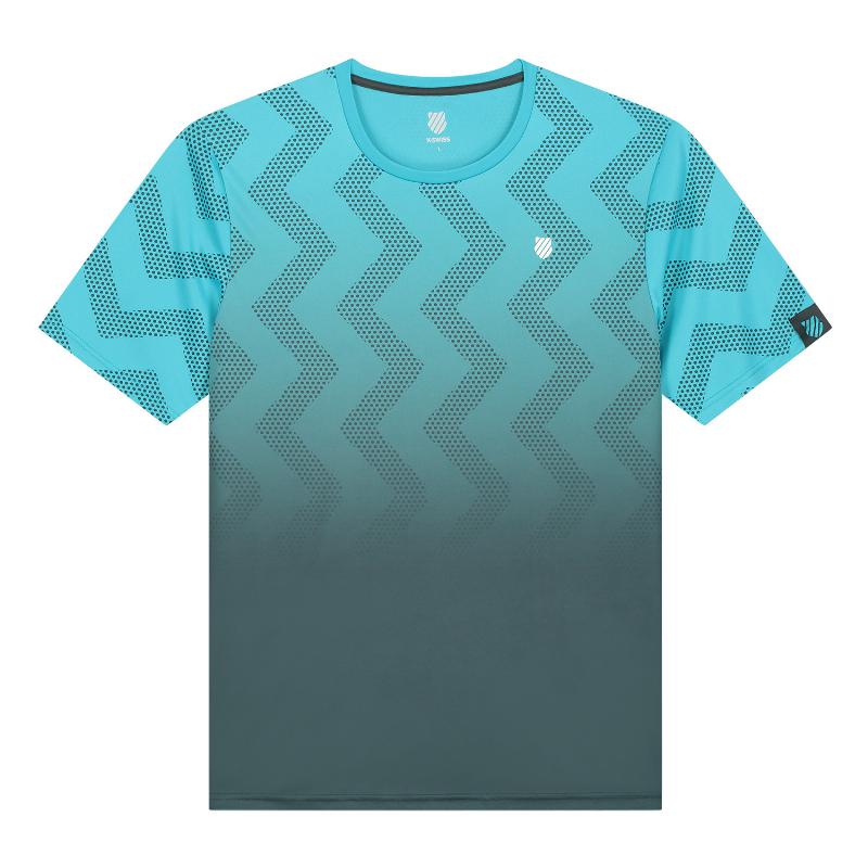 Kswiss Hypercourt Print Crew Blue T -Shirt