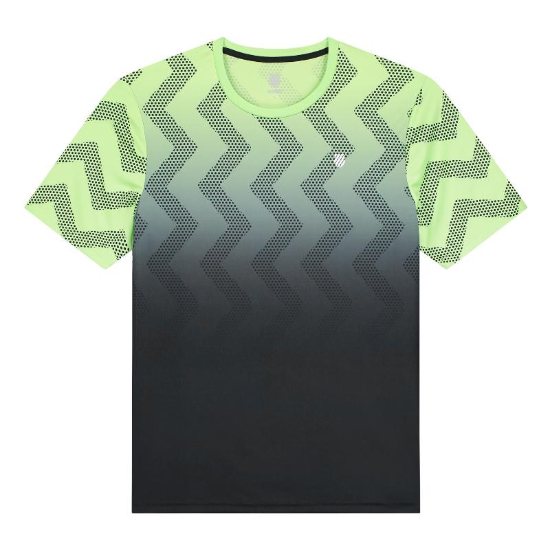 Kswiss Hypercourt Print Crew Green Neon T -Shirt