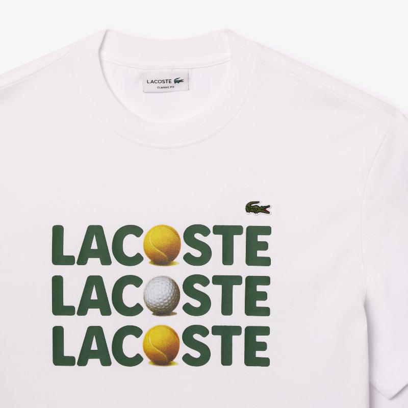 Shirt White Cotton Lacoste