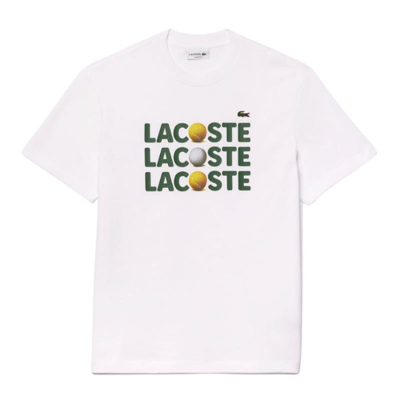 Shirt White Cotton Lacoste