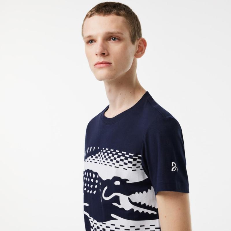 Lacoste Novak Djokovic Blue Navy T -shirt