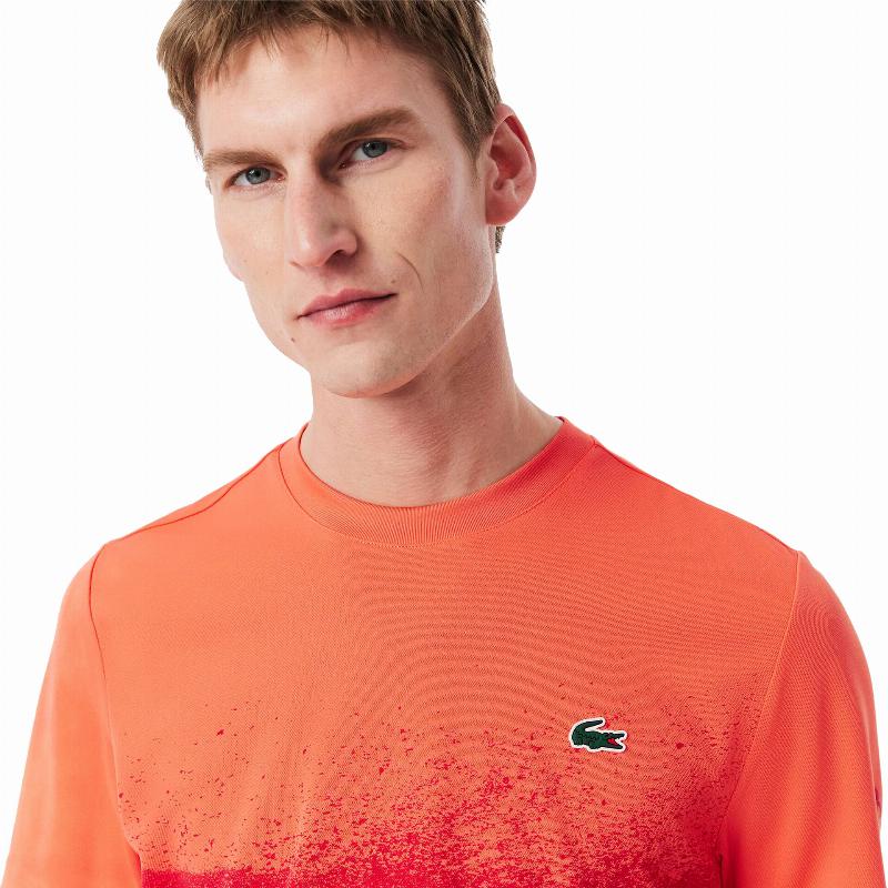 Camiseta Lacoste Novak Djokovic Naranja Rojo