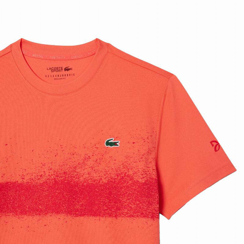 Camiseta Lacoste Novak Djokovic Naranja Rojo