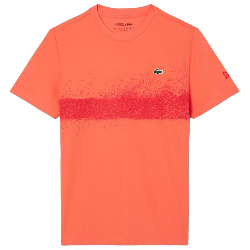 Camiseta Lacoste Novak Djokovic Naranja Rojo – Racket Store