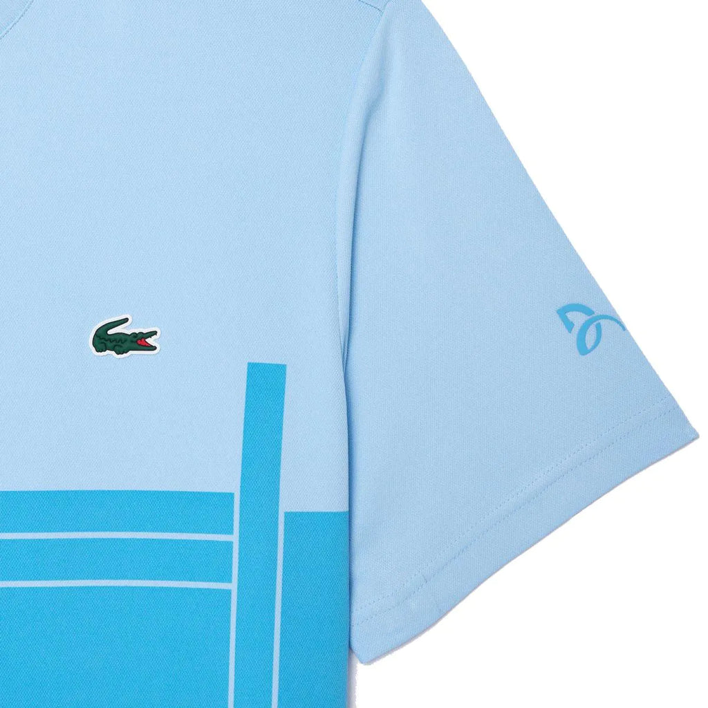 Camiseta Lacoste Novak Djokovic Ultra Dry Azul