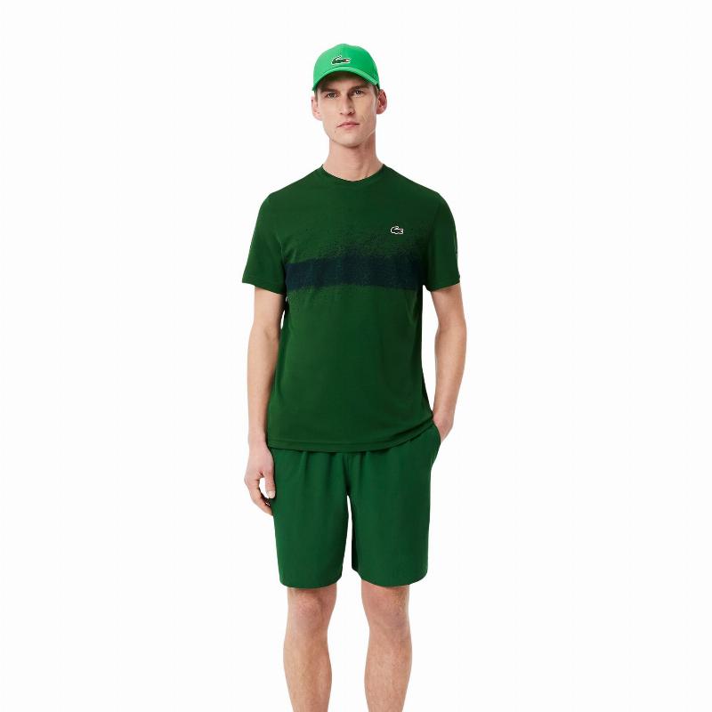 Camiseta Lacoste Novak Djokovic Verde Azul Marino