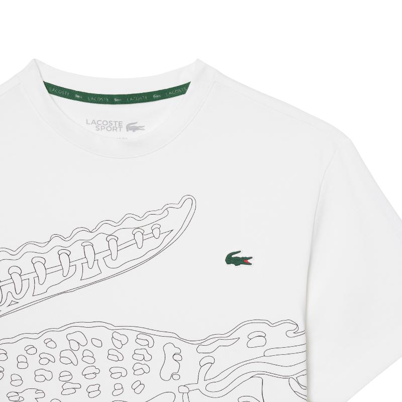 Camiseta Lacoste Padel Blanco Negro