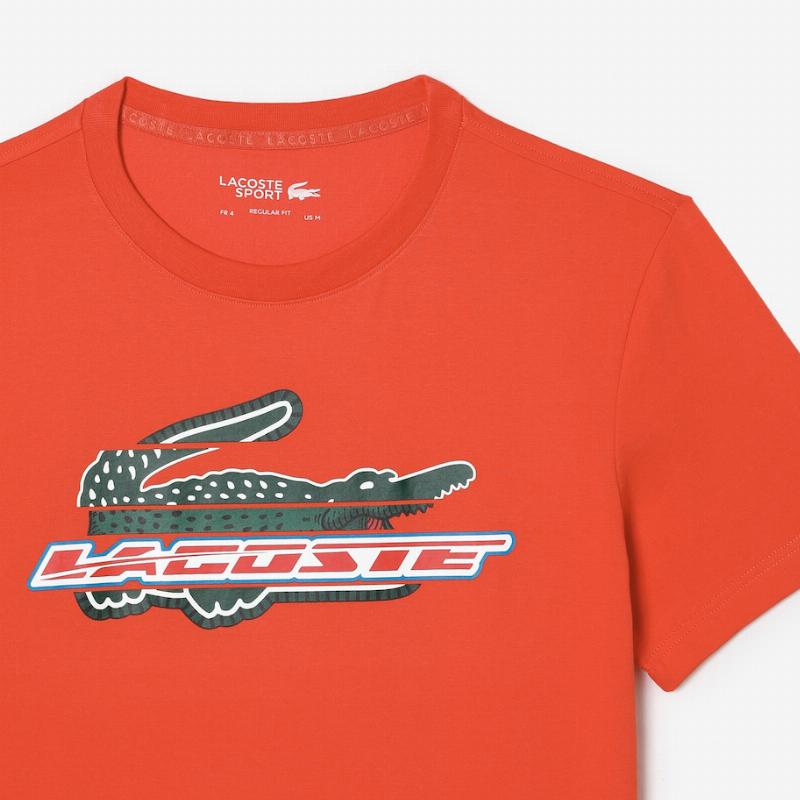 Lacoste Sport T -shirt Ecological cotton orange