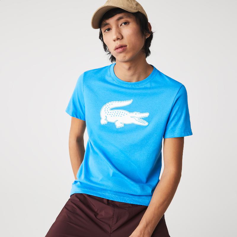 Lacoste Sport Cocodrilo 3D Blue White T -Shirt