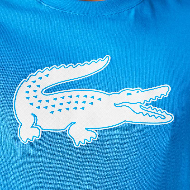 Lacoste Sport Cocodrilo 3D Blue White T -Shirt