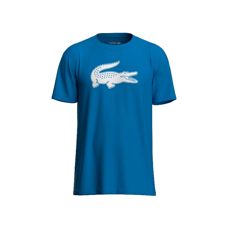 Lacoste Sport Cocodrilo 3D Blue White T -Shirt