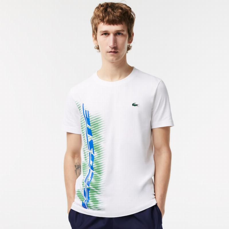 Lacoste Sport T -Shirt Brand Contrast White