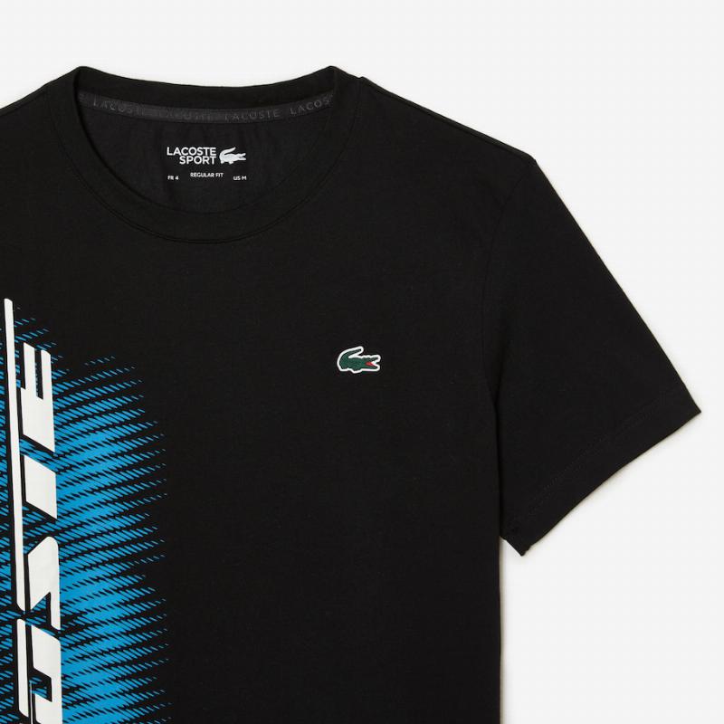 Lacoste Sport T -Shirt Black Contrast Brand