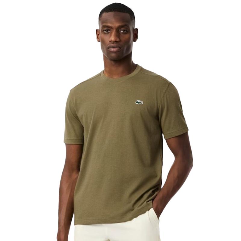 Camiseta Lacoste Sport Regular Fit Verde Kaki