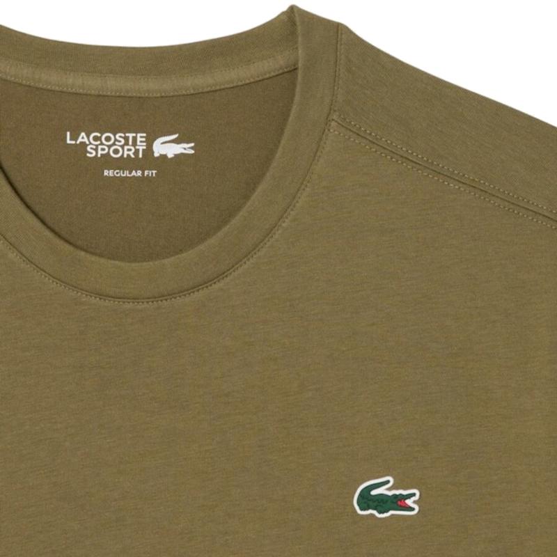 Camiseta Lacoste Sport Regular Fit Verde Kaki