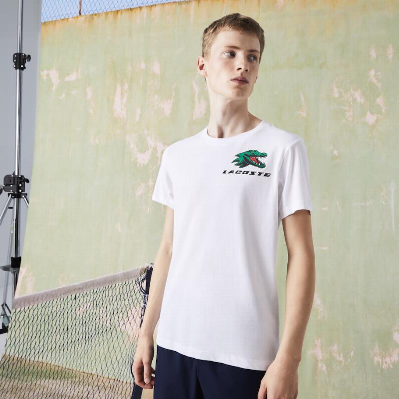 Shirt White T -Tennis Lacoste Sport