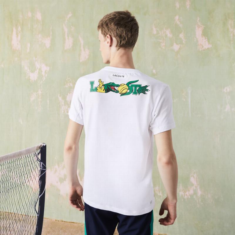 Shirt White T -Tennis Lacoste Sport