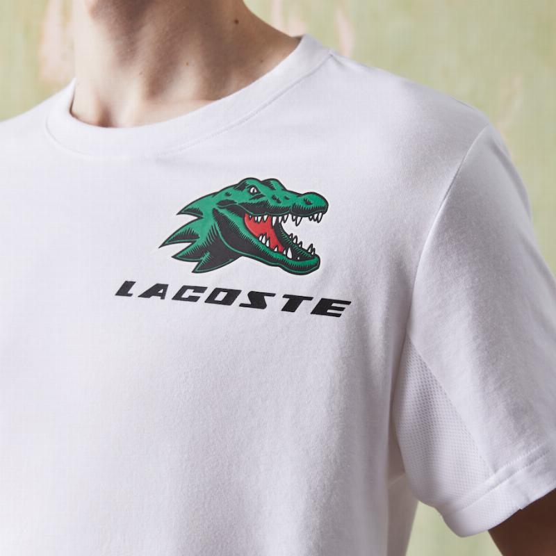 Shirt White T -Tennis Lacoste Sport