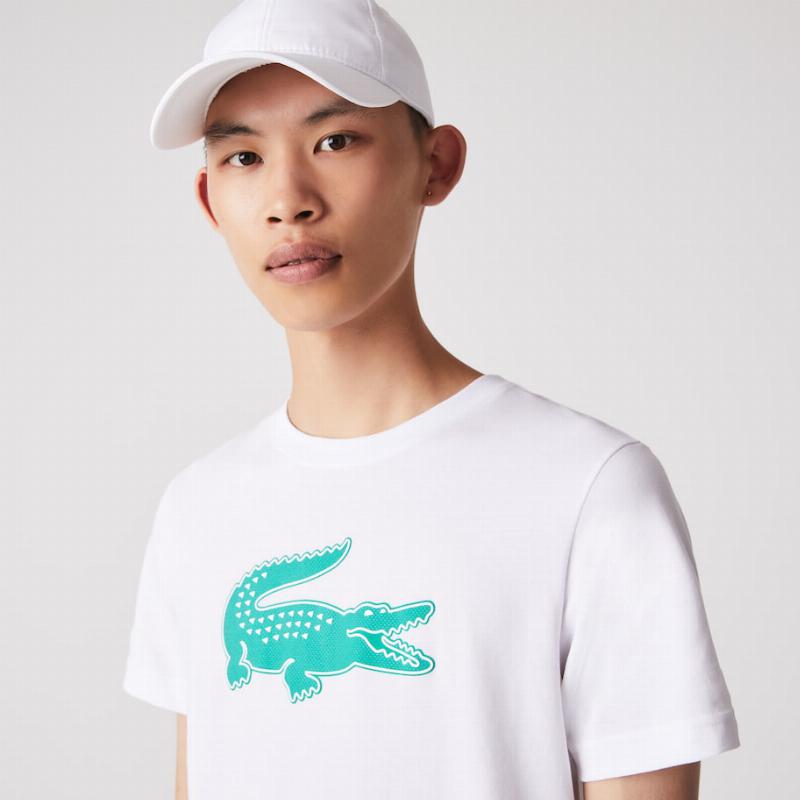 Lacoste Sport Transpirable White T -Shirt