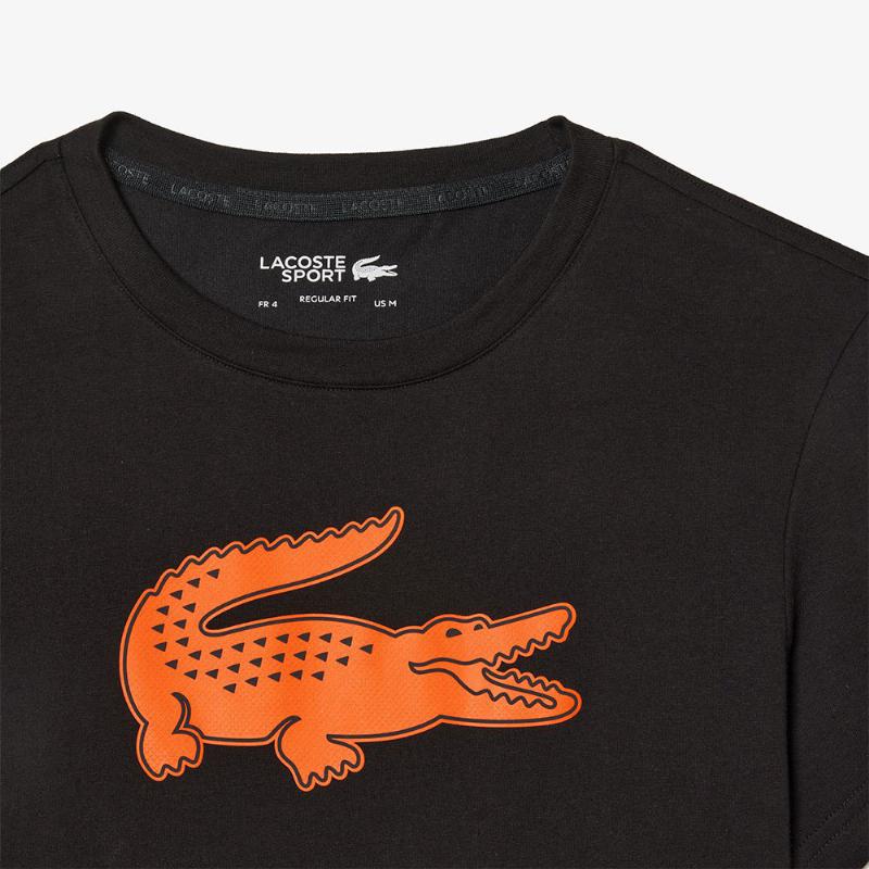 Lacoste Sport Black Black Orange T -Shirt