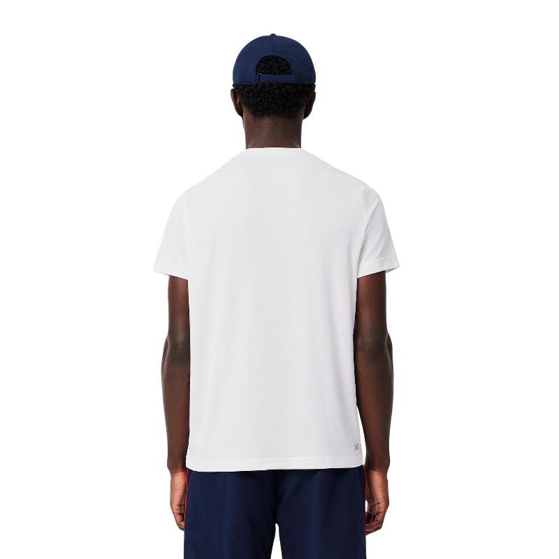 Camiseta Lacoste Sport Ultra Dry Blanco Azul Marino
