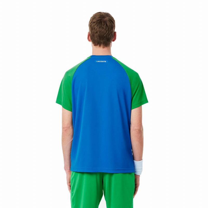 Camiseta Lacoste Ultra Dry Azul Marino Verde