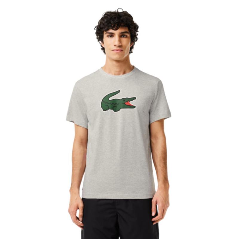 T -Shirt grigio a secco lacoste