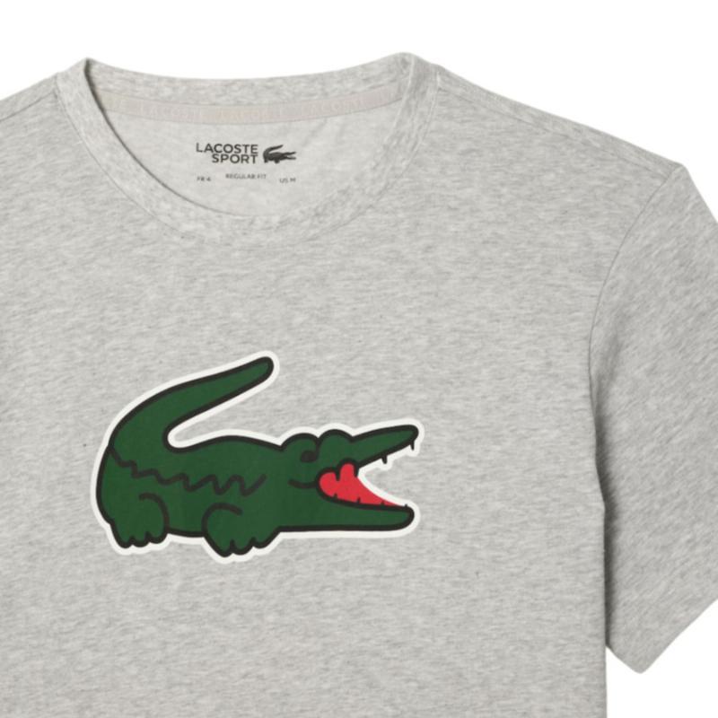 T -Shirt grigio a secco lacoste