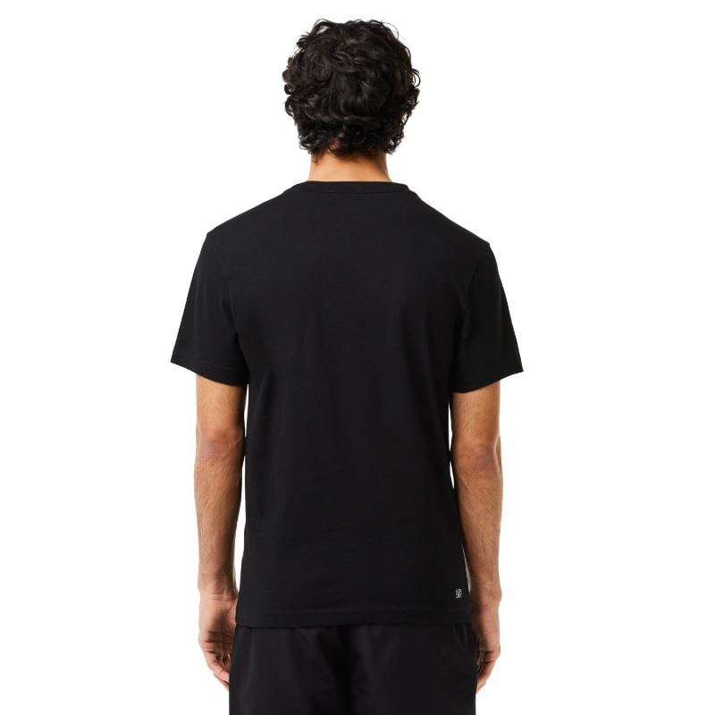 Lacoste Ultra Dry Black White T -Shirt