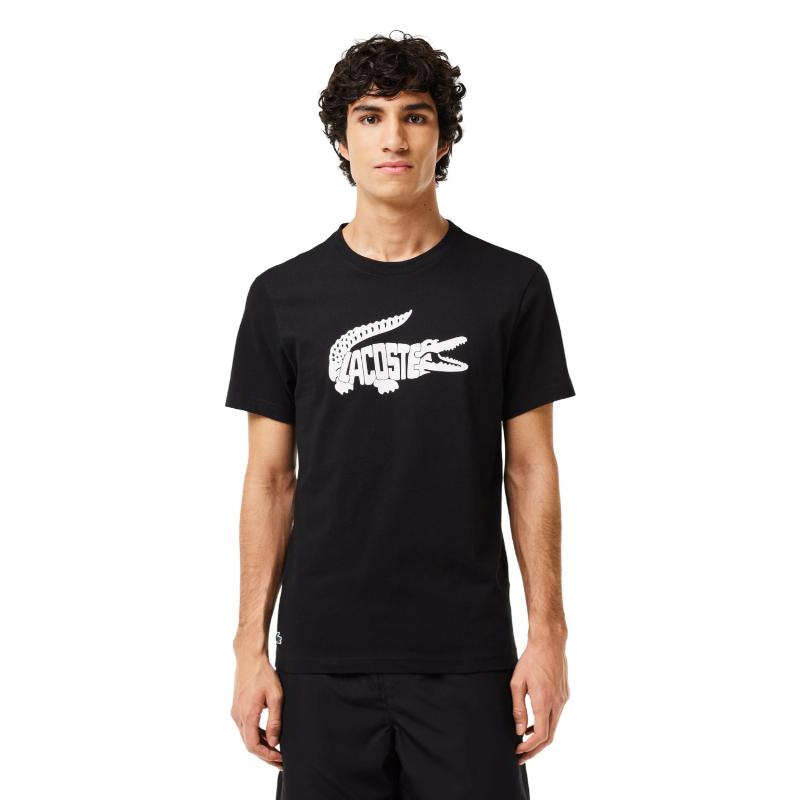 Lacoste Ultra Dry Black White T -Shirt