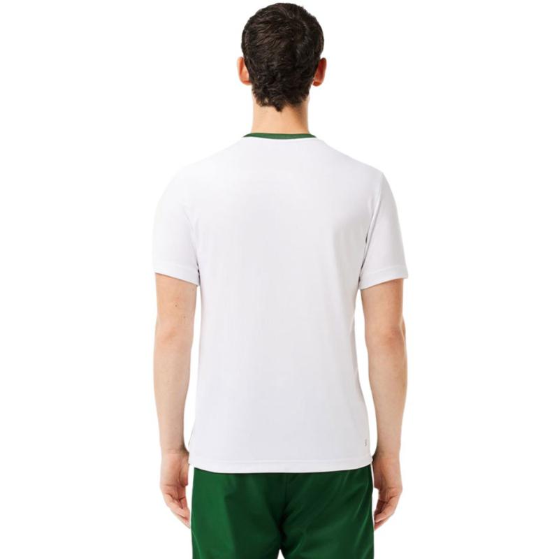 Lacoste Ultra Dry Green White T -Shirt