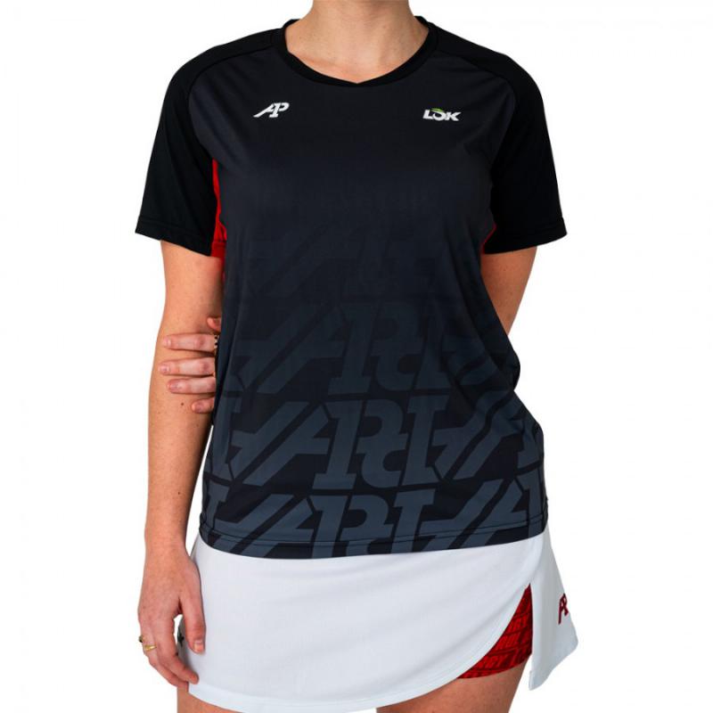 Camiseta Lok A1 Padel Stanish Negro Mujer