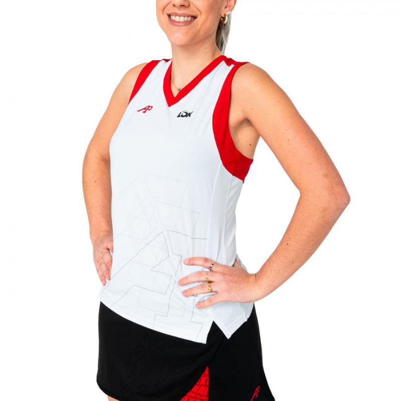 Camiseta Lok A1 Padel Wasatch Blanco Mujer