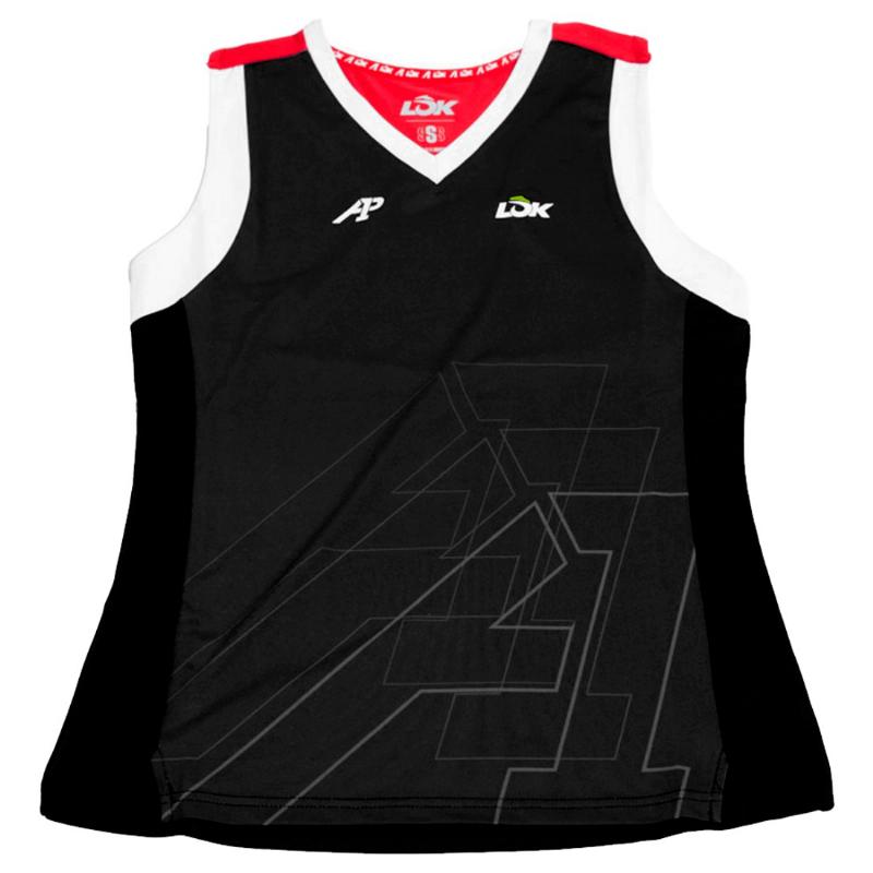 Camiseta Lok A1 Padel Wasatch Negro Mujer