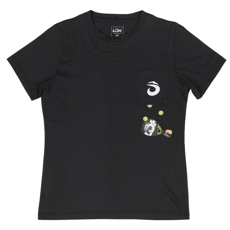 Lok le jongleur noire femme t -shirt