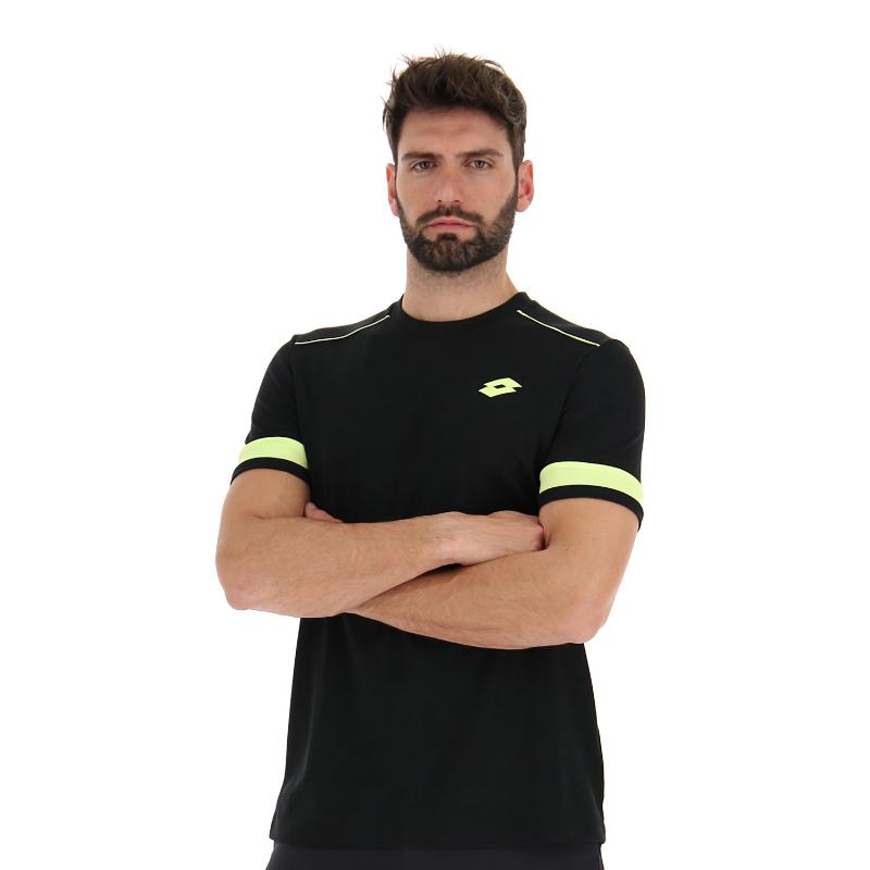 Lotto Superrapida V T-shirt Black Yellow Fluor