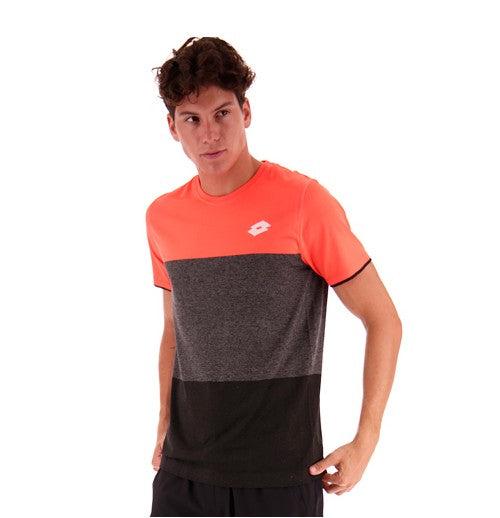 Camiseta Lotto Tech Seamless Coral Negro