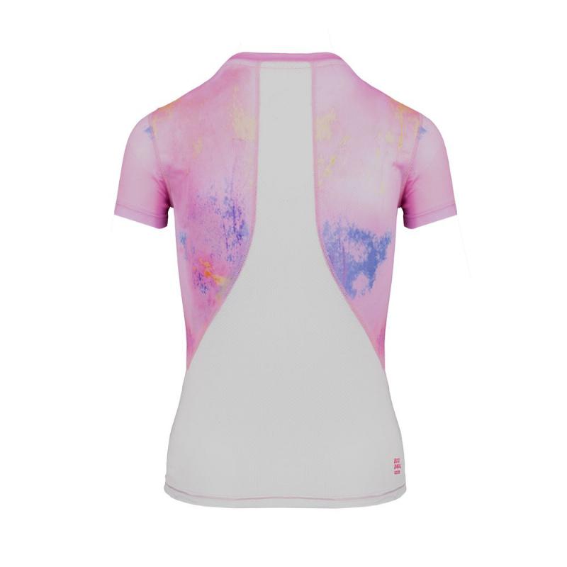 Manga t -shirt badu padel eve rose blanc