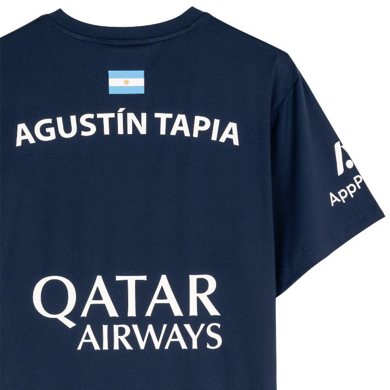 Nox Agustin Tapia Sponsoren AT10 Blue Dark Blue T -Shirt 2024