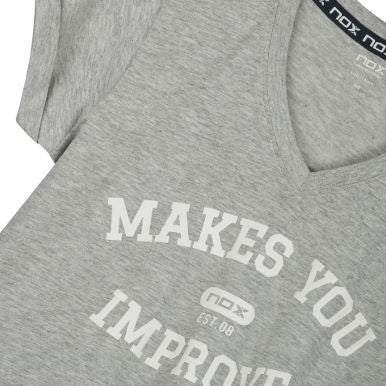Camiseta Nox Mujer Basic Gris Vigore