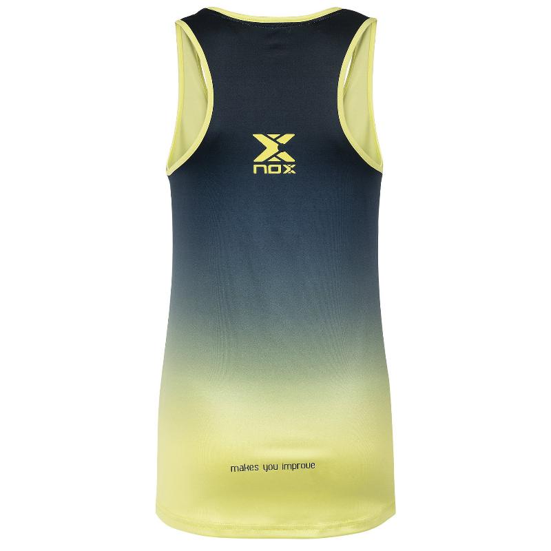 Camiseta Nox Pro Azul Logo Lima Degradado Mujer