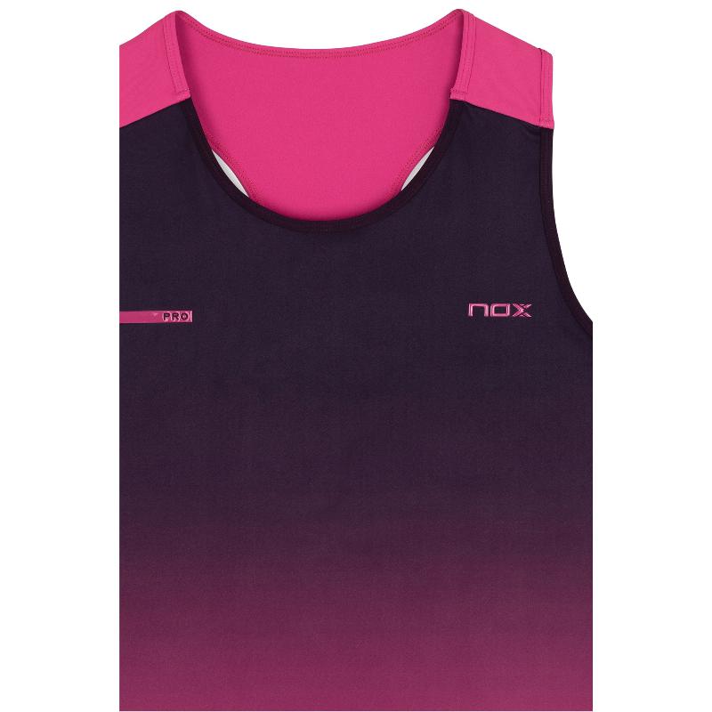 Camiseta Nox Pro Morado Rosa Degradado Mujer