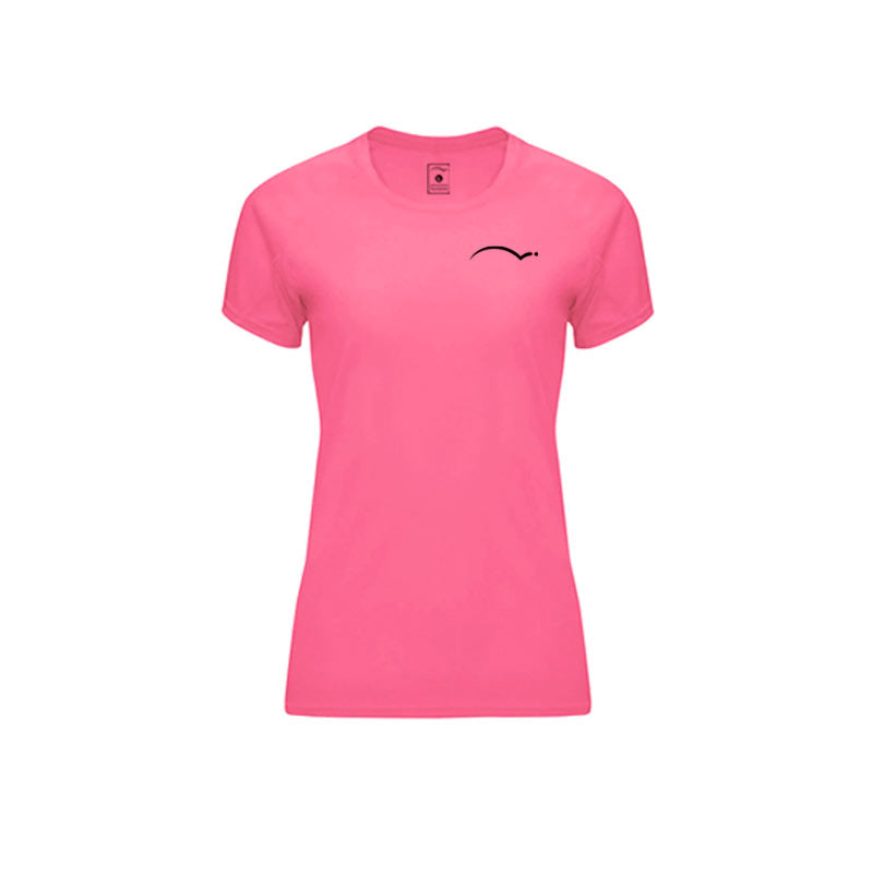 Camiseta PadelPoint Tournament Rosa Fluor Mujer