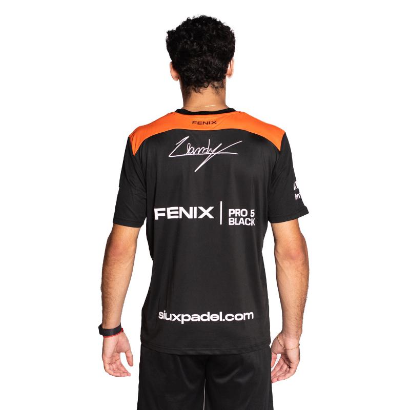 Camiseta Siux Leo Augsburger Fenix Oficial Negro Naranja