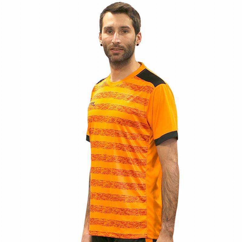 Schwarzer Orange Softee Leader t -Shirt